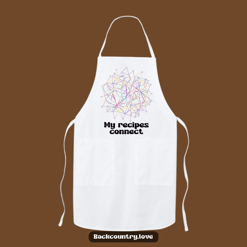 Funny Neon Network Lines Apron: Cook with Vibrant, Abstract Style