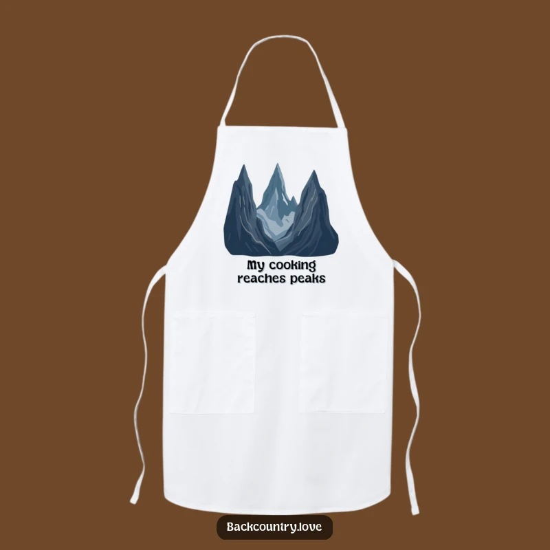Funny Jagged Peaks Landscape Apron: Cook with Minimalist, Contrasting Style