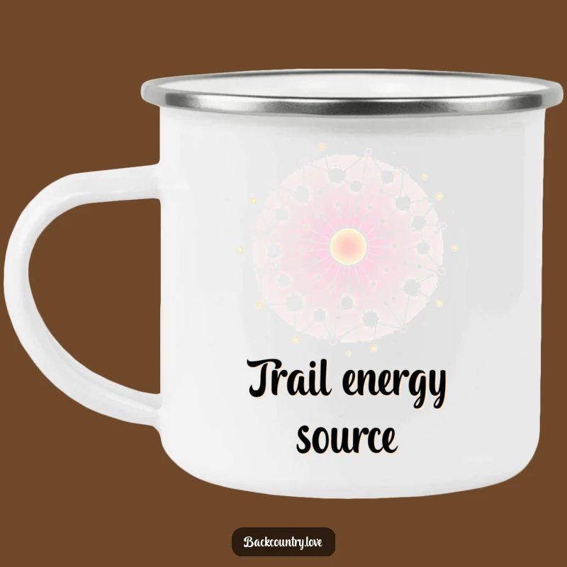 Funny Energy Nodes Camping Mug: Glowing Network, Durable Tech, Outdoor Gift