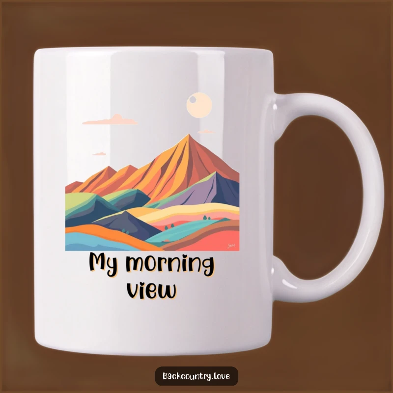 Funny Abstract Landscape Mug: Bold Colors, Modern Art, Perfect Gift for Art Lovers