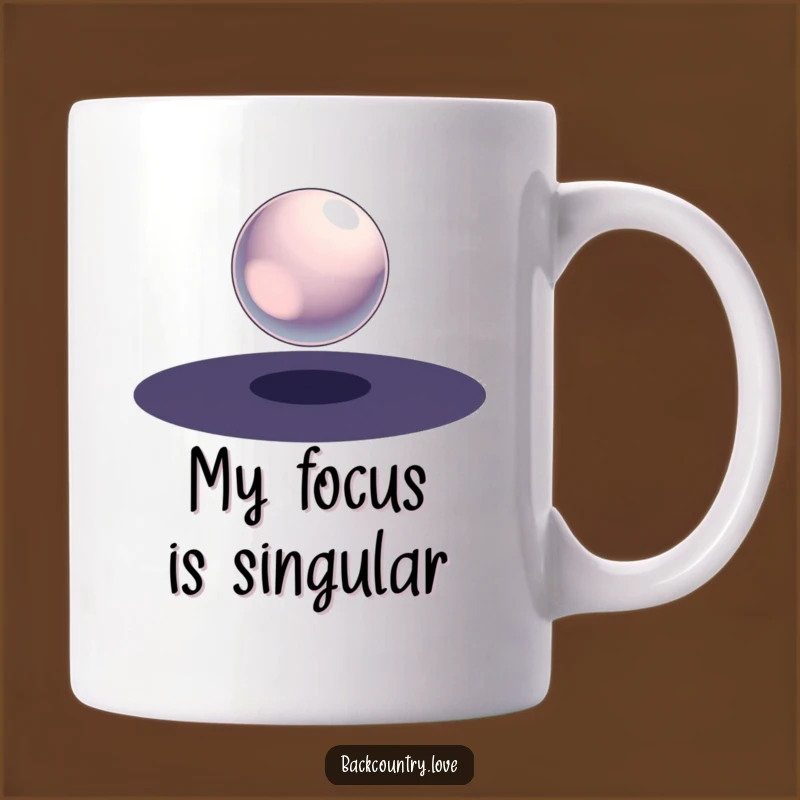 Funny Metallic Sphere Mug: Minimalist Sci-Fi Art for a Cool Gift