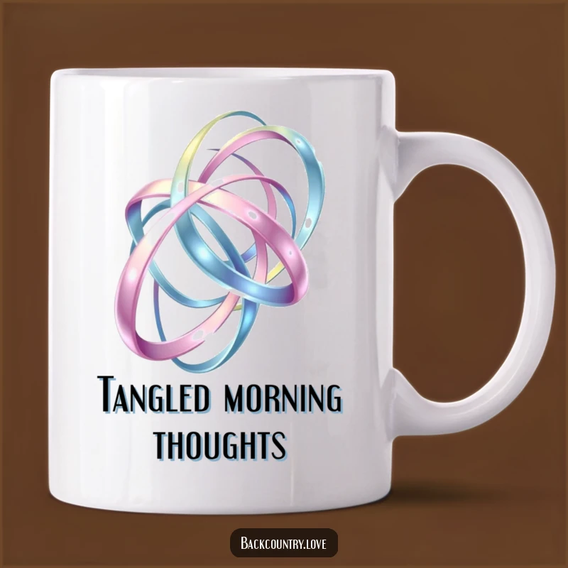 Funny Abstract Ribbons Mug: A Spirited Gift for Art Lovers and Jokers