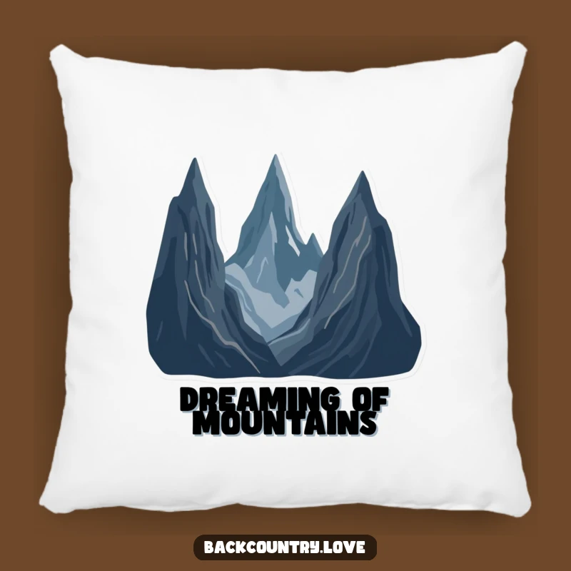 Funny Jagged Peaks Landscape Pillow: Cozy Minimalist Decor for a Dramatic Touch