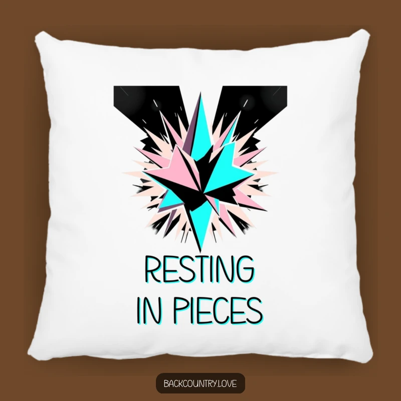 Funny Monochrome Geometric Explosion Pillow: Cozy Abstract Decor for a Chic Home