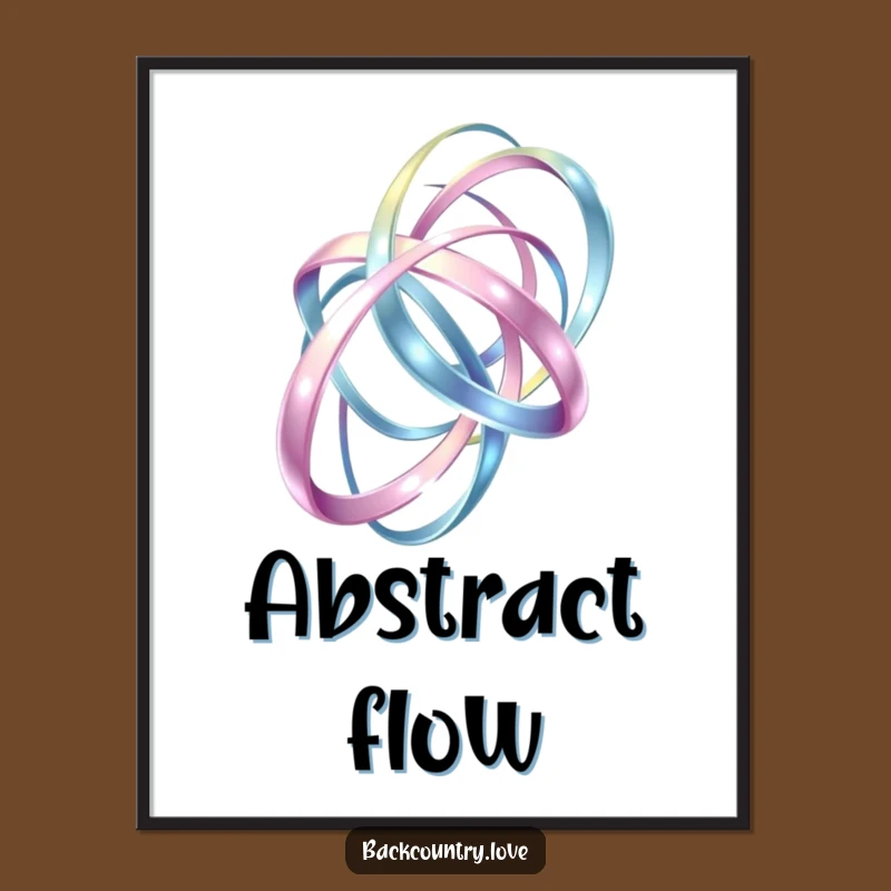 Funny Abstract Ribbons Digital Art: Bring Dynamic Energy to Your Space