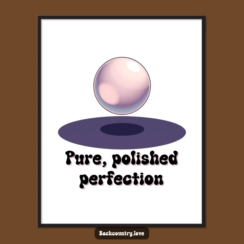 Funny Metallic Sphere Digital Art: Instant Minimalist Wall Decor