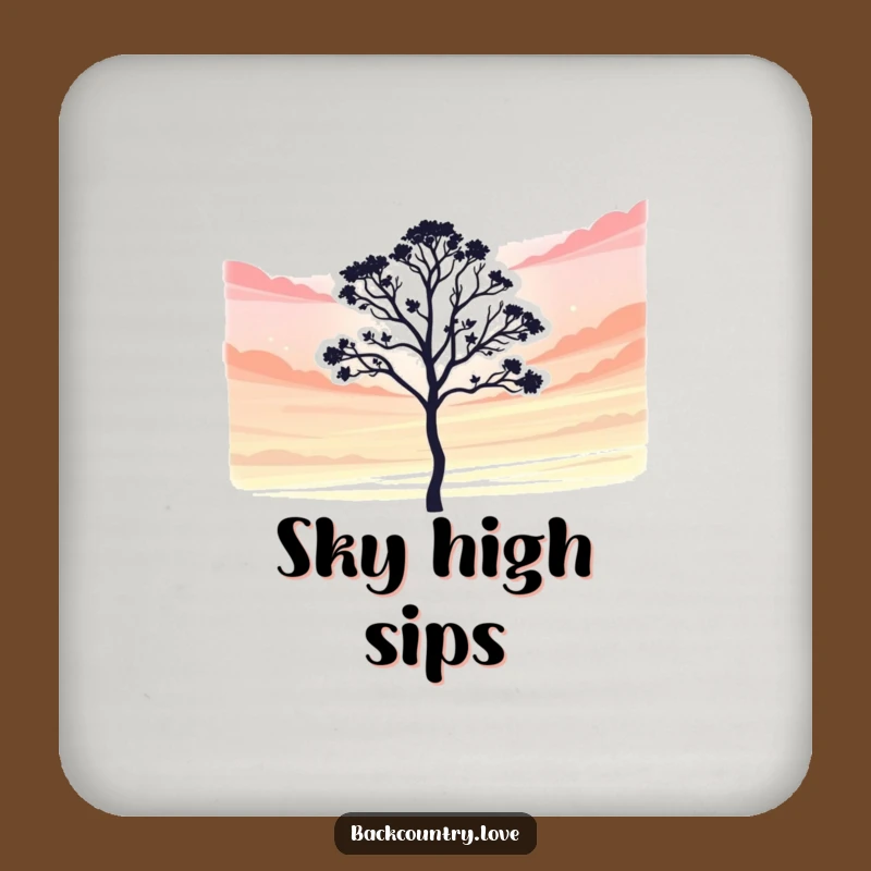 Funny Lone Tree Coaster: Protect Your Surfaces with Natural Charm