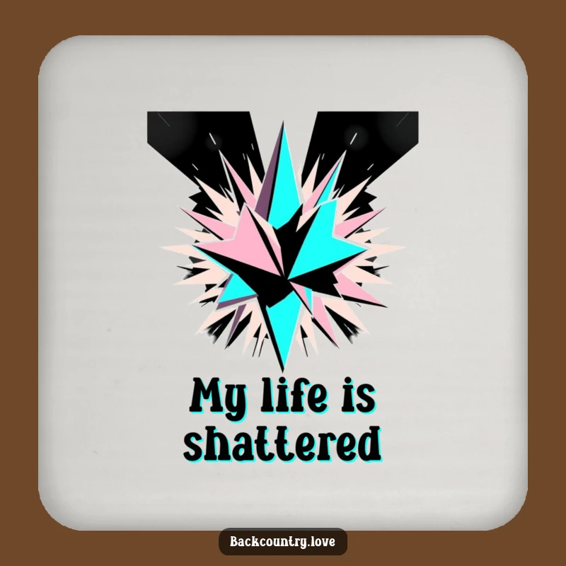 Funny Monochrome Geometric Explosion Coasters: Protect Surfaces with Abstract Style