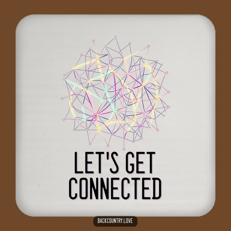 Funny Neon Network Lines Coasters: Protect Surfaces with Vibrant Art