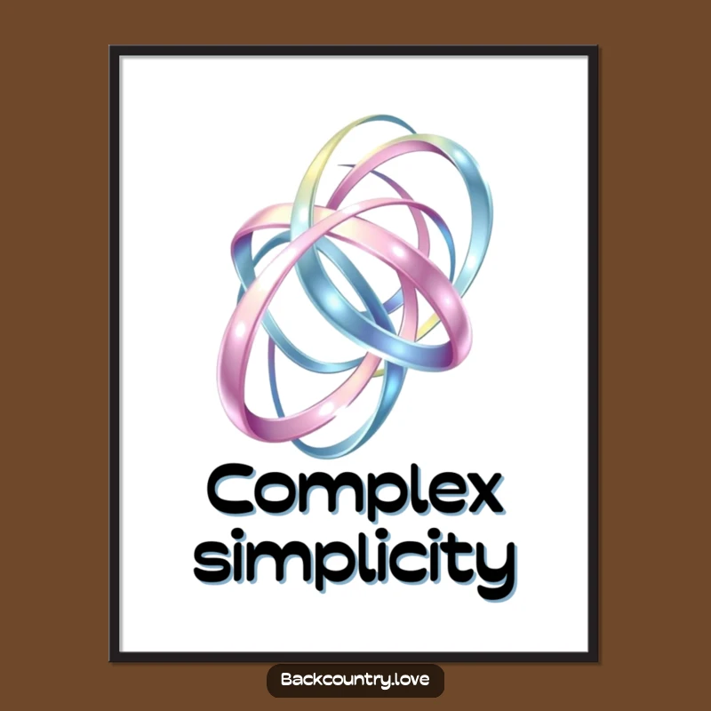 Funny Abstract Ribbons Poster: Decorate with Artistic Energy and Wit