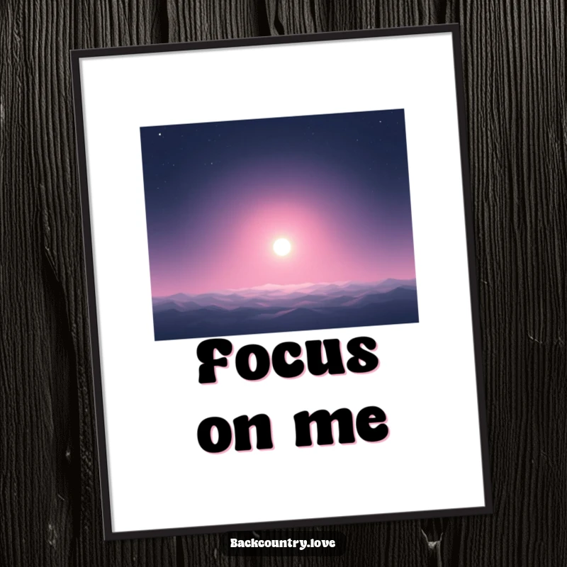 Funny Poster: A luminous white dot stands out against a vast, dark expanse, representing a humorous and minimalist cosmic theme.