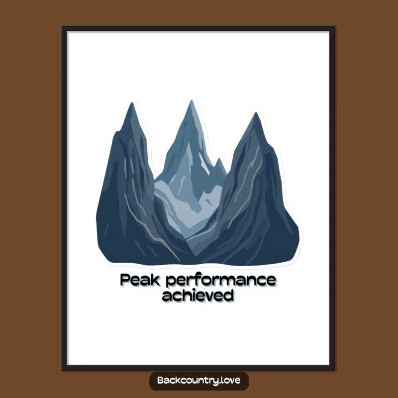 Funny Jagged Peaks Landscape Poster: Minimalist Wall Art for Dramatic Spaces