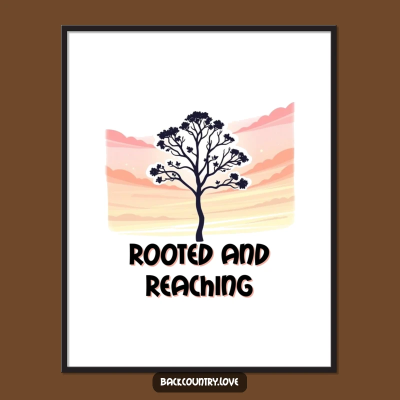 Funny Lone Tree Poster: Bring Vibrant Nature Art and Humor to Your Walls