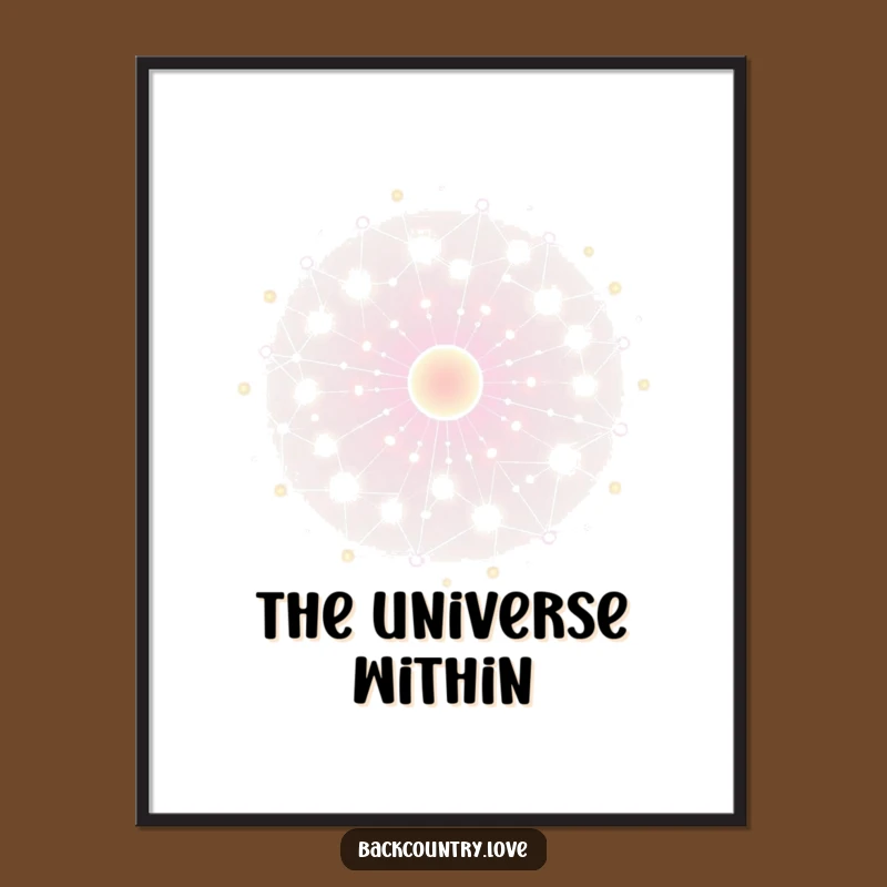 Funny Energy Nodes Poster: Glowing Network, Futuristic Art, Wall Decor Gift