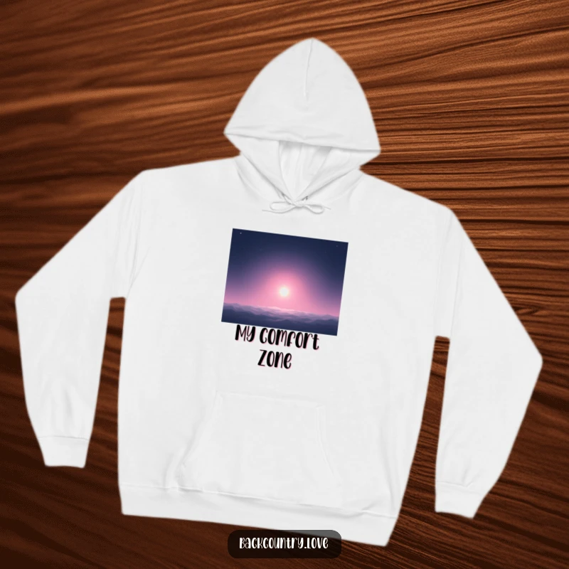 Funny Hoodie: A single, illuminated dot against an infinite, dark background, a humorous and cozy piece of wearable art.