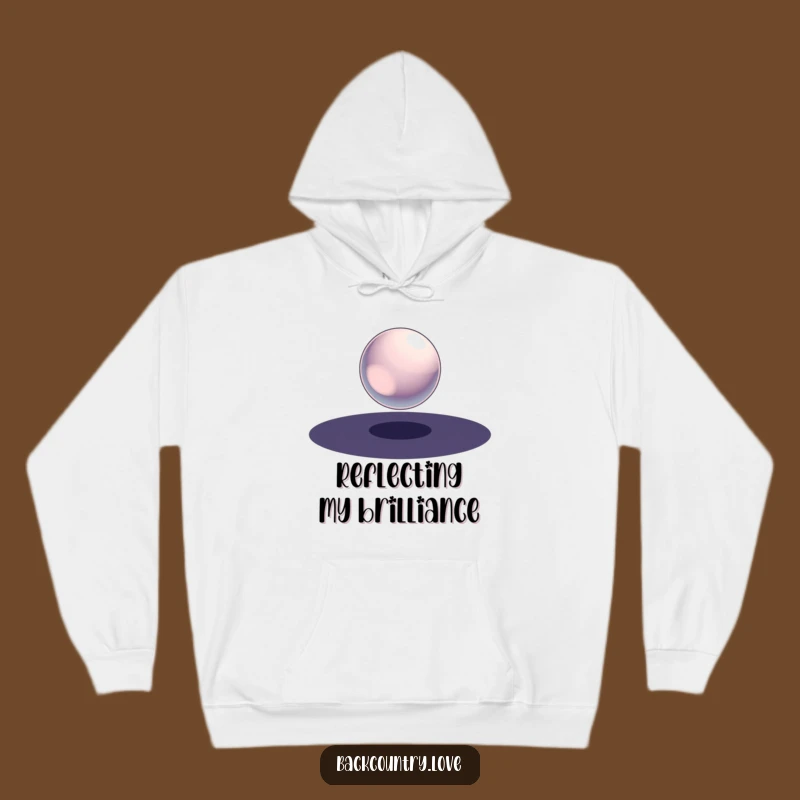 Funny Metallic Sphere Hoodie: Cozy Minimalism for the Space Enthusiast