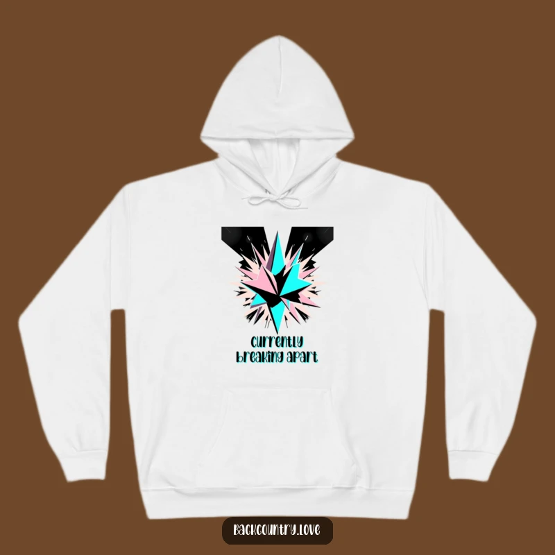 Funny Monochrome Geometric Explosion Hoodie: Cozy Abstract Art for a Cool Vibe