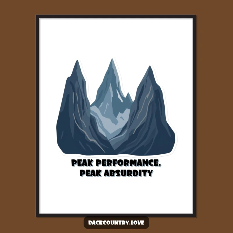 Free Printable Wall Art: Stark Minimalist Peaks - Funny Downloadable Art