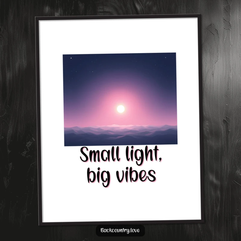 Funny Free Printable Wall Art: A single, glowing dot shining brightly in a vast, dark expanse, a touch of cosmic wonder.