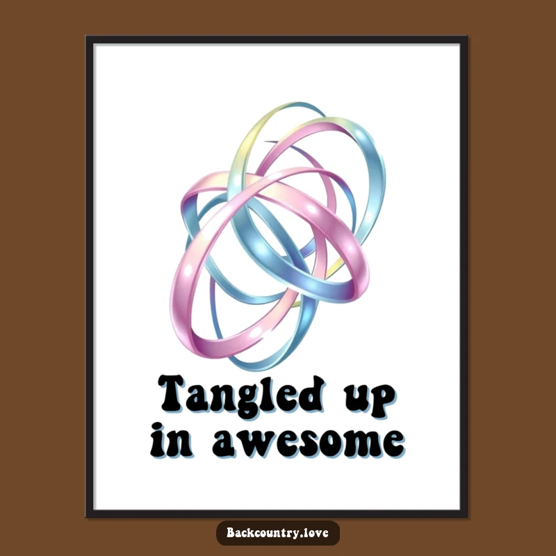 Funny Free Printable Wall Art: Dynamic Metallic Ribbons for Abstract Decor