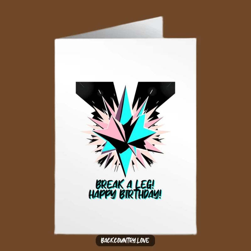 Free Printable Birthday Card: Angular Geometric Shards - Funny Downloadable Gift