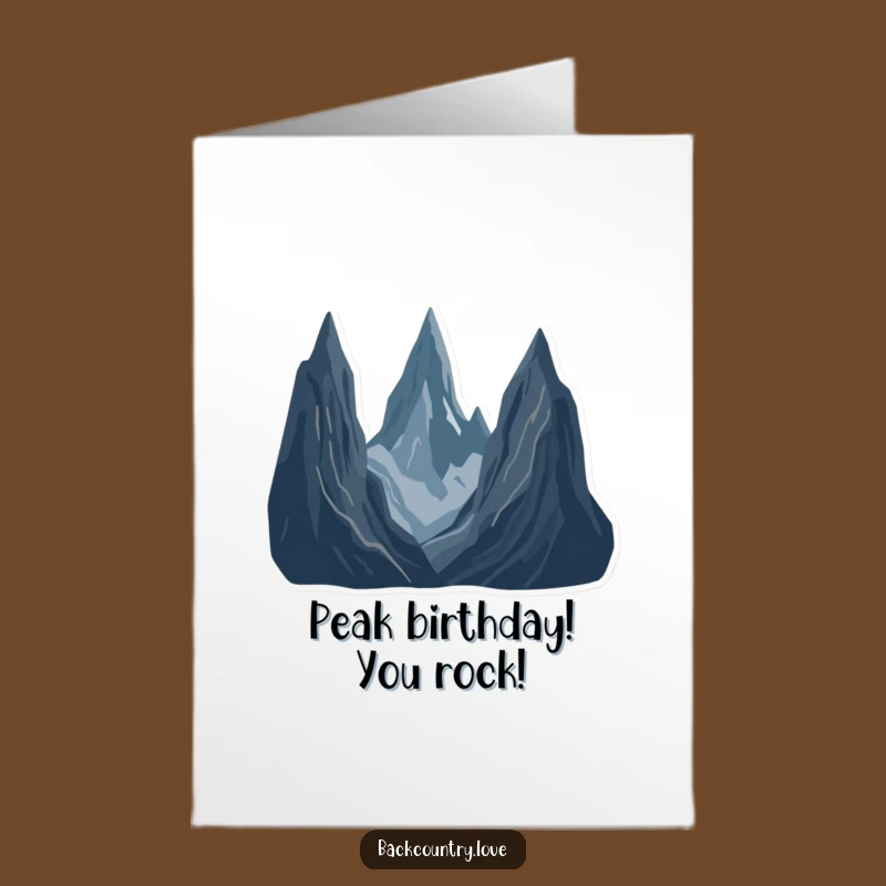 Free Printable Birthday Card: Minimalist Peaks - Funny Downloadable Gift