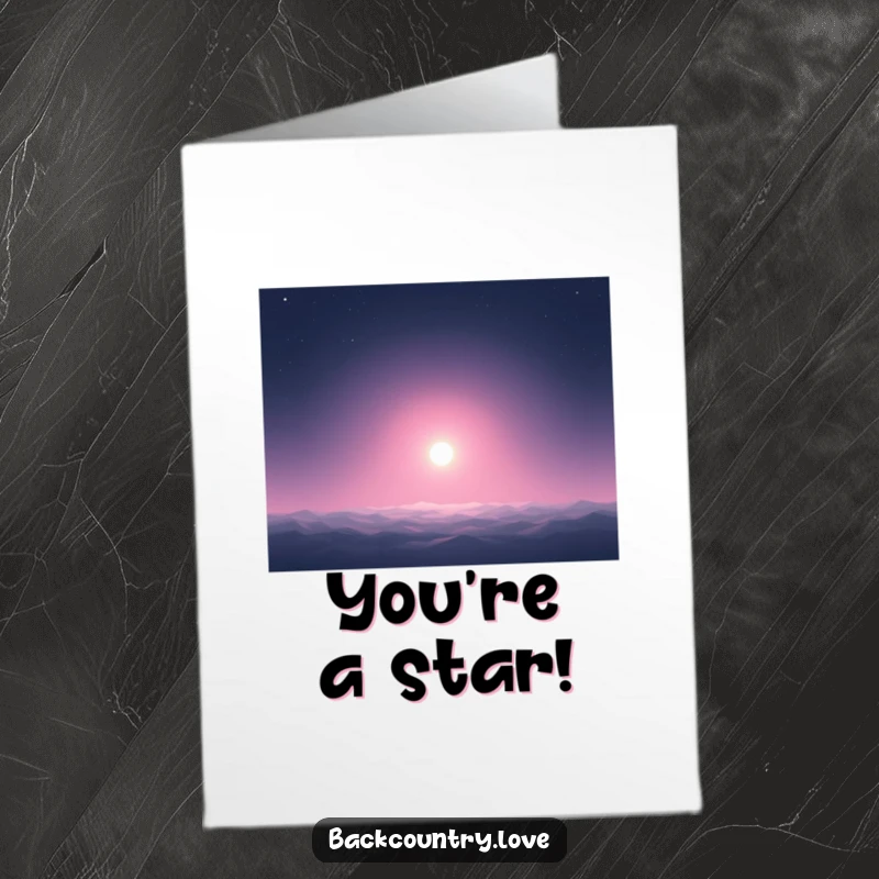 Funny Free Printable Congratulations Card with a single glowing dot in the dark, celebrating success and great achievements.