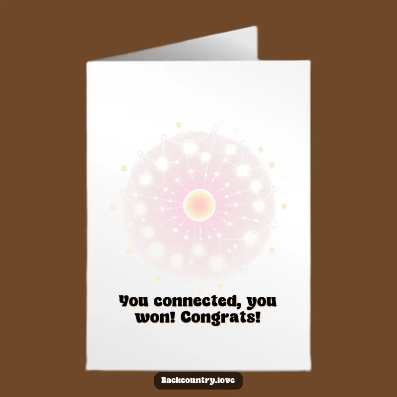 Free Printable Congratulations Card: Glowing Network, Energy Pulse, Downloadable Success Art