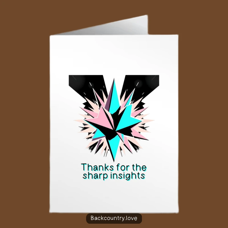 Free Printable Thank You Card: Angular Geometric Shards - Funny Downloadable Gift