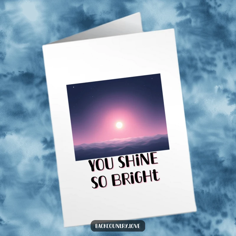 Funny Free Printable Thank You Card featuring a lone glowing dot in darkness, expressing heartfelt thanks with starlight.