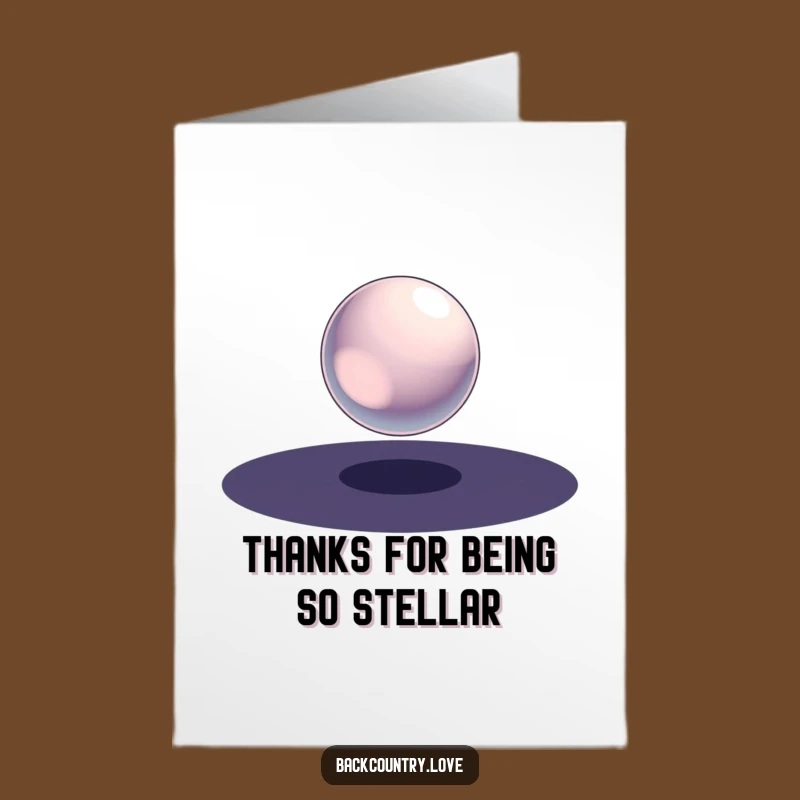 Free Printable Thank You Card: Metallic Sphere - Funny Downloadable Gift