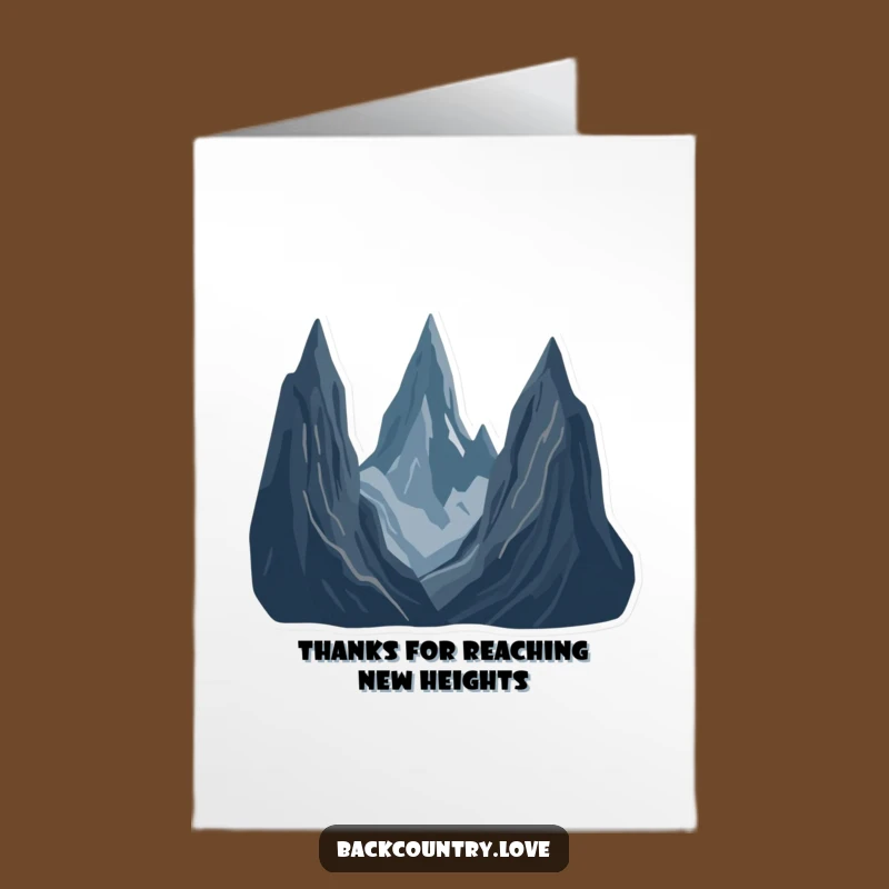 Free Printable Thank You Card: Minimalist Peaks - Funny Downloadable Gift
