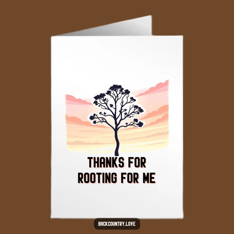 Free Printable Thank You Card: Funny Lone Tree for Grounded Gratitude