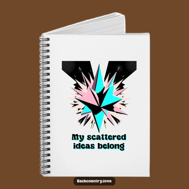 Funny Monochrome Geometric Explosion Notebook: Jot Down Ideas with Abstract Energy