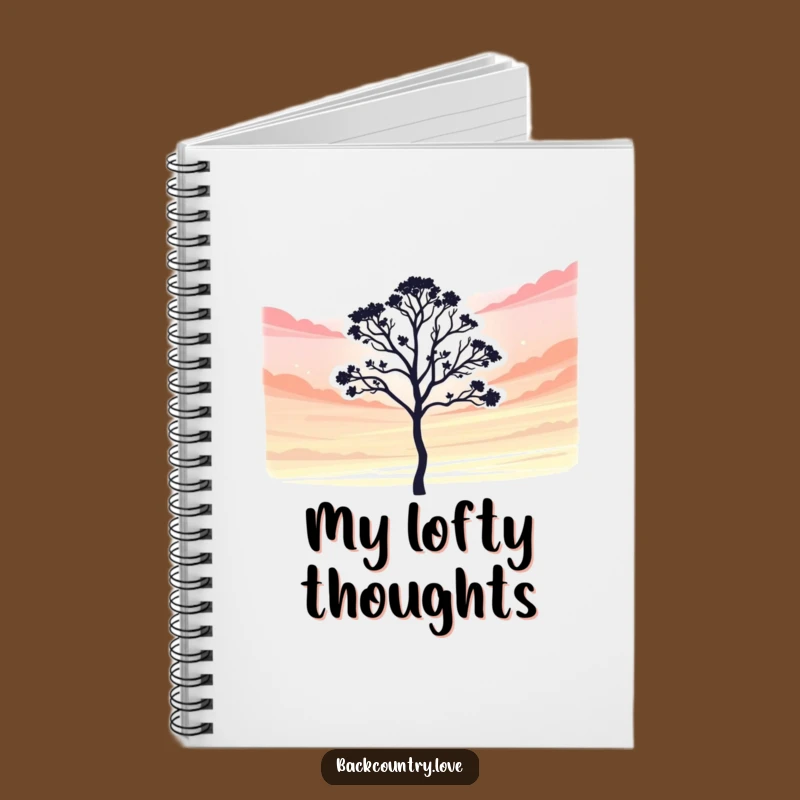 Funny Lone Tree Notebook: Journal Your Thoughts Under a Vibrant Sky