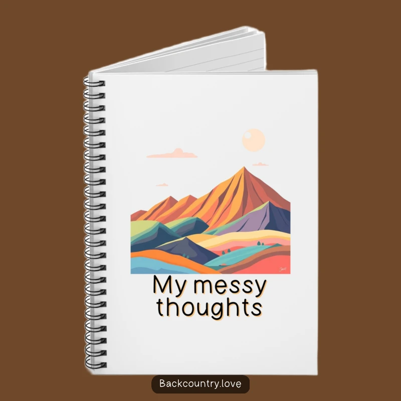 Funny Abstract Landscape Notebook: Bold Colors, Dynamic Art Cover, Journal Gift