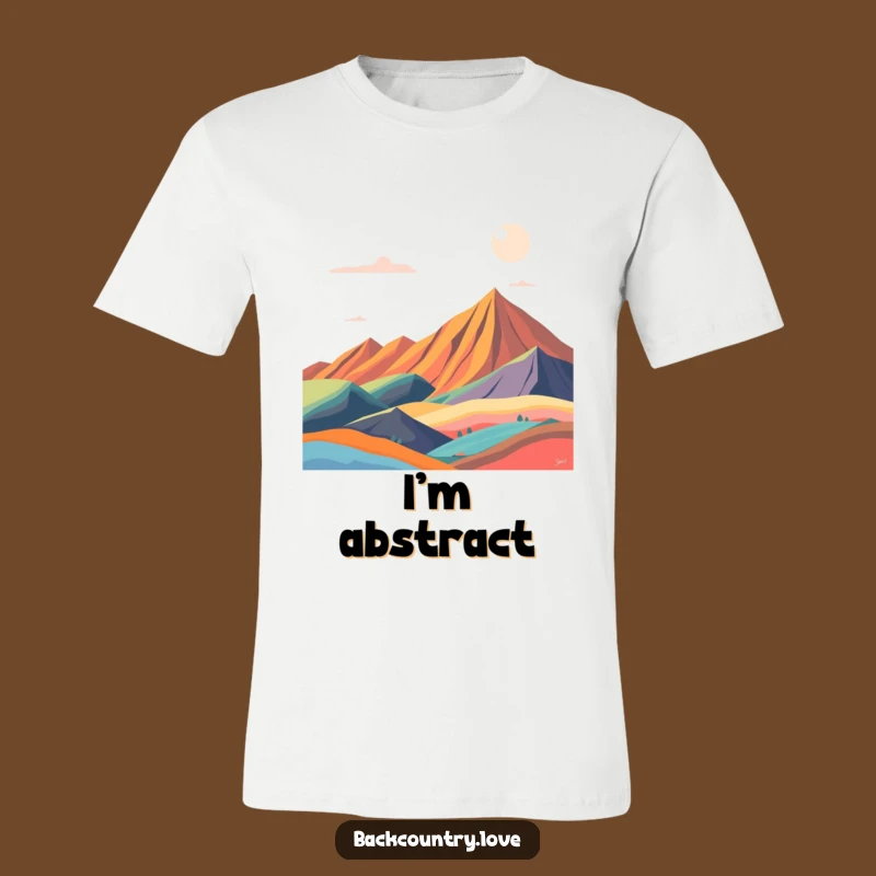 Funny Abstract Landscape T-Shirt: Dynamic Bold Colors, Modern Art Wearable Gift