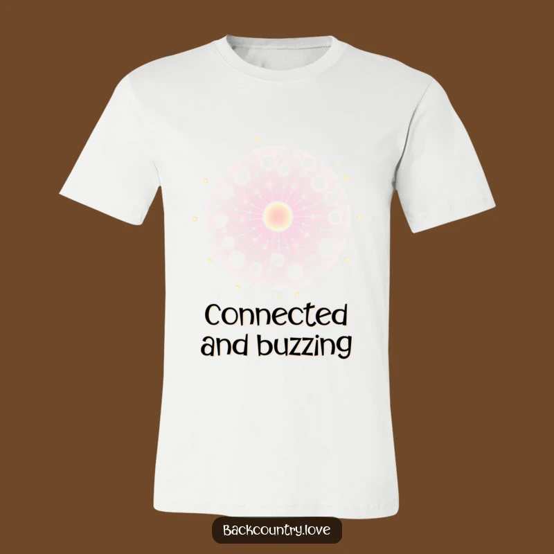 Funny Energy Nodes T-Shirt: Glowing Network, Tech Style, Unique Graphic Gift