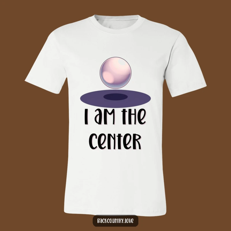 Funny Metallic Sphere Tee: Wearable Minimalism for the Cosmic Thinker