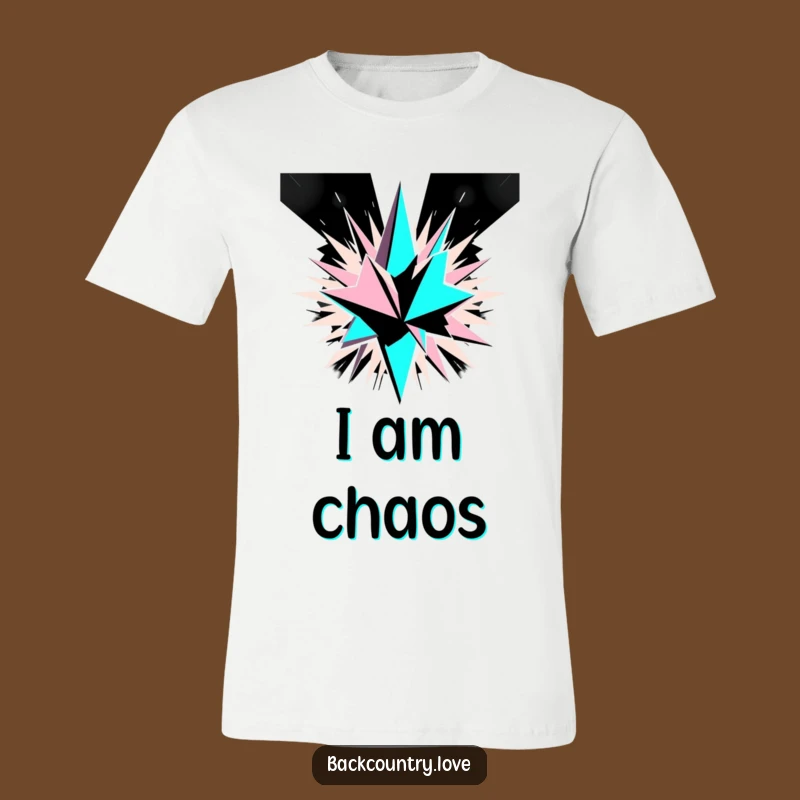 Funny Monochrome Geometric Explosion Tee: Wearable Abstract Art for a Bold Statement