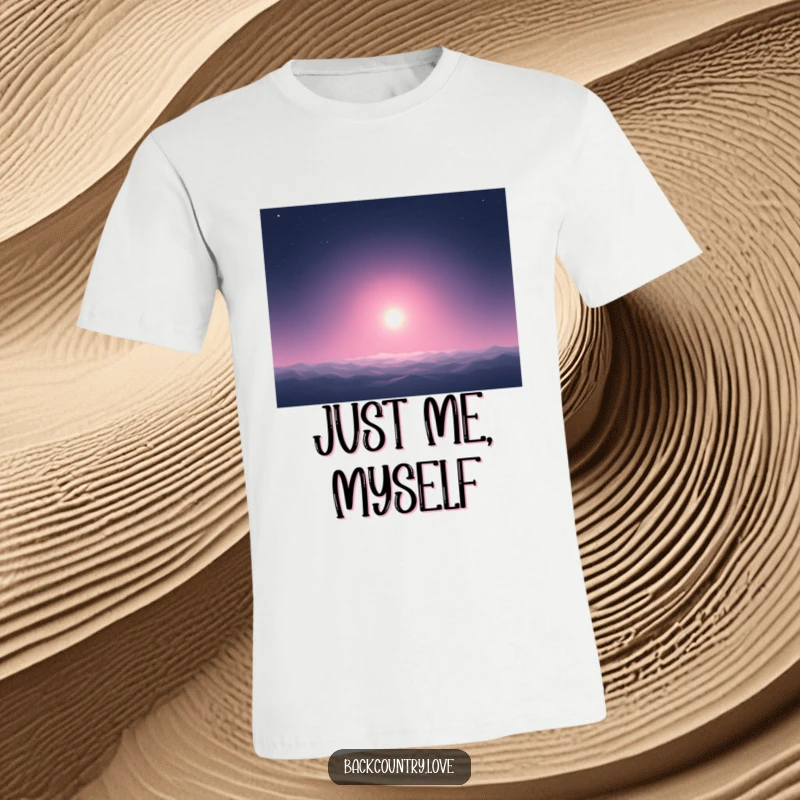 Funny T-Shirt: A bright, glowing dot isolated in a vast, dark background, symbolizing a humorous take on solitude and existence.