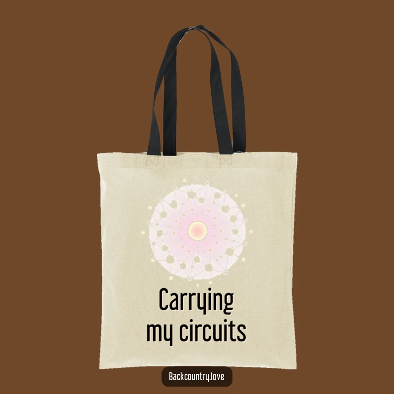 Funny Energy Nodes Tote Bag: Glowing Network, Tech Style, Practical Gift