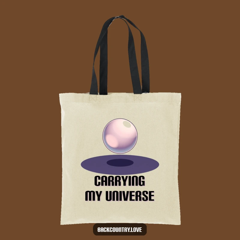 Funny Metallic Sphere Tote: Carry Minimalism with Cosmic Style
