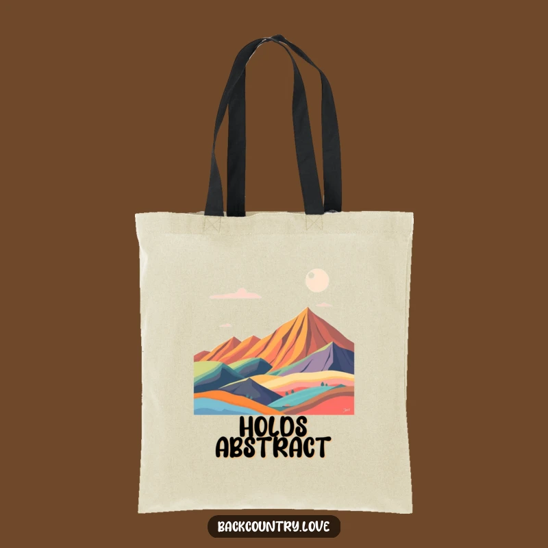 Funny Abstract Landscape Tote Bag: Bold Colors, Dynamic Art, Eco-Friendly Gift