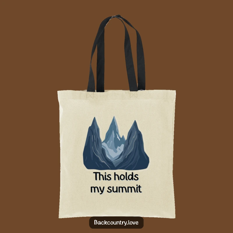 Funny Jagged Peaks Landscape Tote: Carry Minimalist Art with Contrasting Style